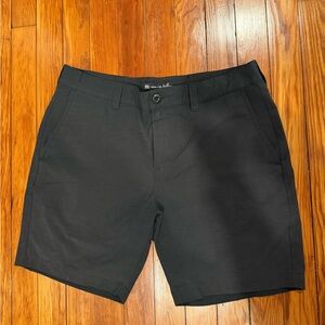 Travis Mathew Men's Black Flat Front Shorts